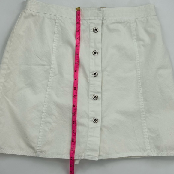 Kate Hill Petite Skort Women's 14P (Waist 32in) Ivory, Cotton Twill Front Snaps - Picture 10 of 12